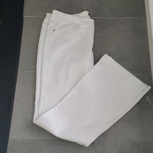 Tahari White Wide Leg Jeans